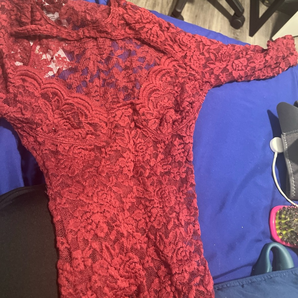 Primark Burgundy Lace Dress